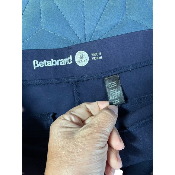 Betabrand Women's Navy‎ Straight-Leg Classic Dress Pant Yoga Pants Size MP - Picture 4 of 9